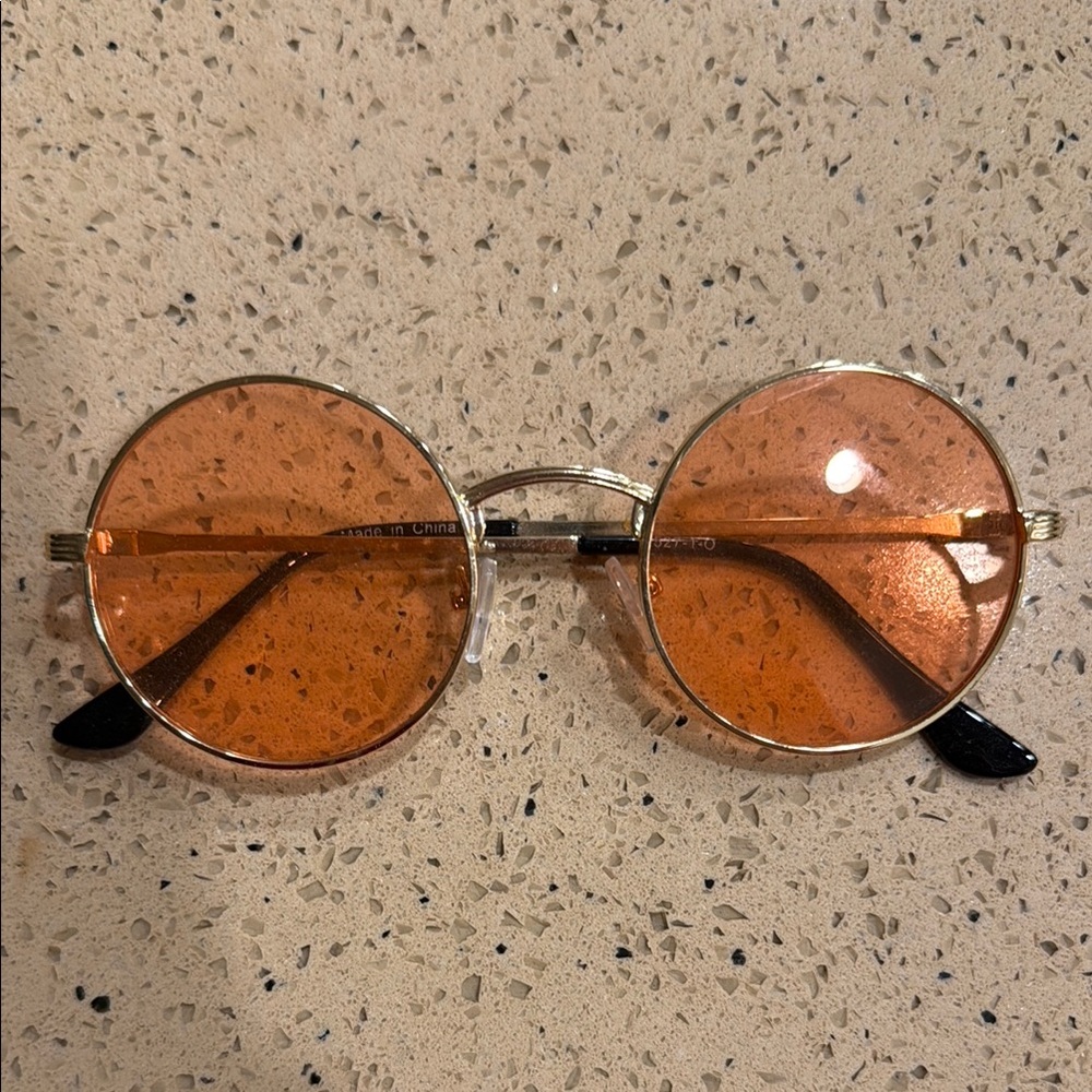 Urban Outfitters Orange Round Sunglasses